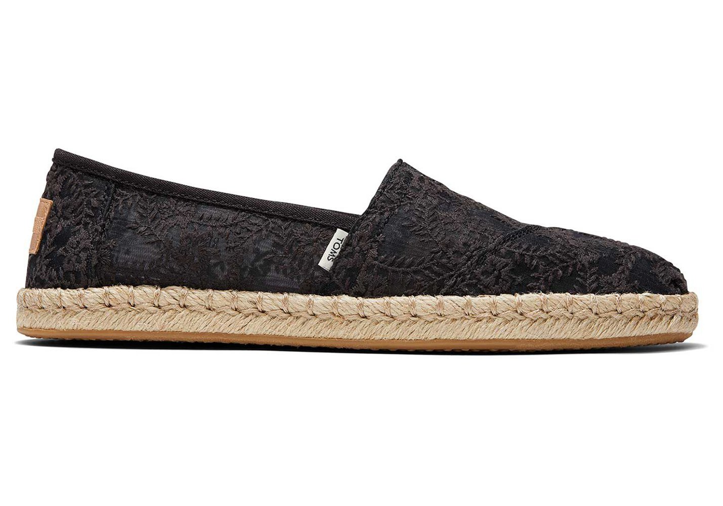 Toms Espadryle Damskie Czarne - Alpargata Rope - 57RMUSBQA